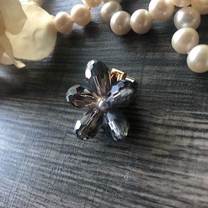NEW Glass Crystal Flower Hair Clip